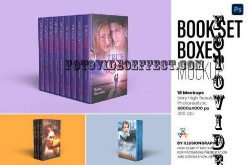 Book Set Boxes Mockup - 18 views - 7408907