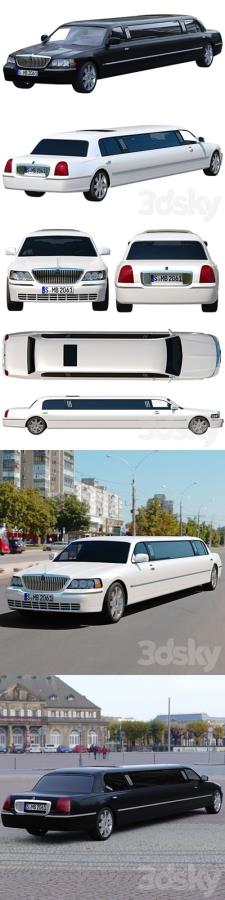 Lincoln Town Car limousine 3D Model