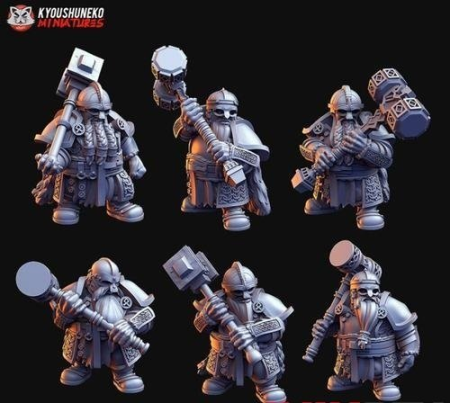 Dwarf Hammermen – 3D Print