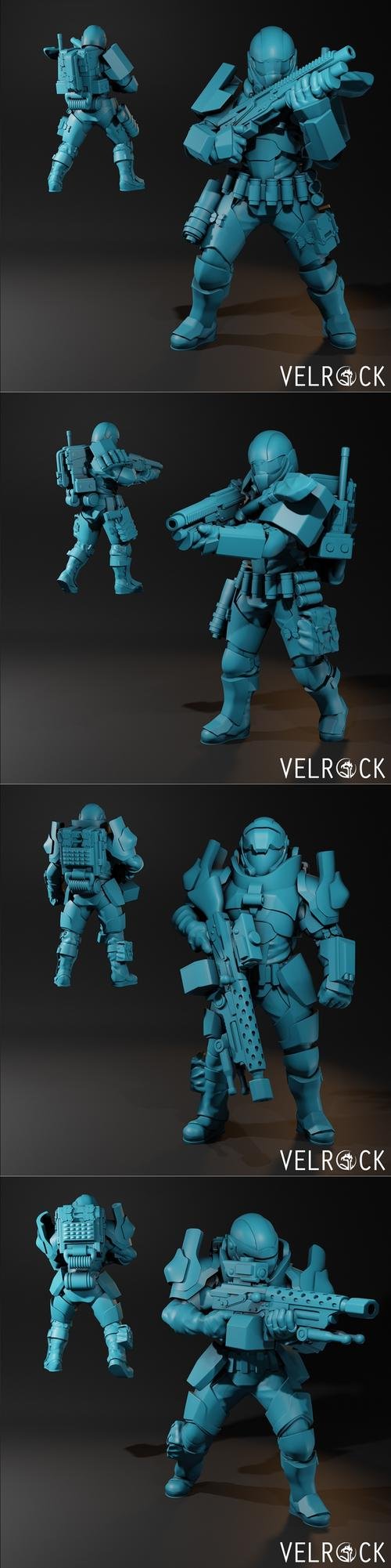 Velrock Art - Tempest Guardsman Heavy and CQC 3D Print