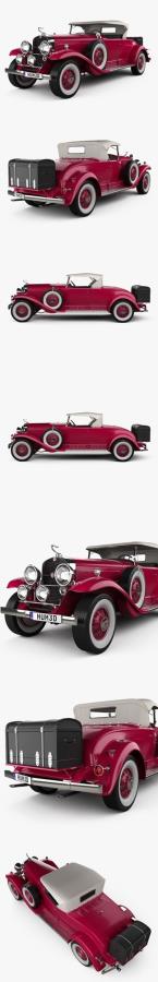 Cadillac V-16 Roadster 1930 3D Model