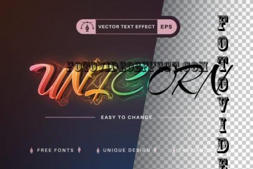 Unicorn Glow - Editable Text Effect - 10232577