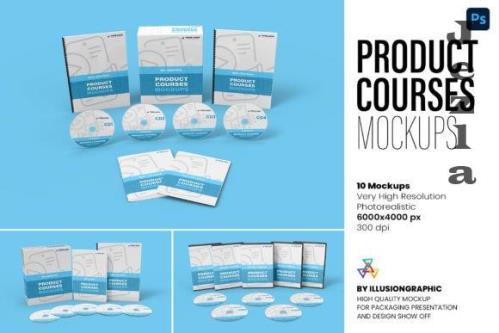 Product Courses Mockups - 10 views - 7498863