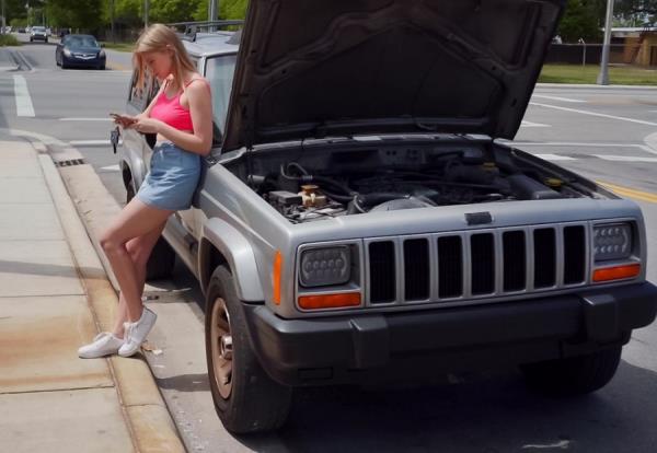 Melody Marks  - Teen Want Fix Car Any Way  (FullHD)