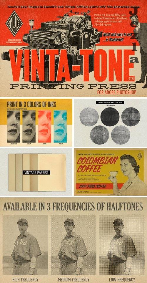 Vinta-Tone Printing Press Action - 39134