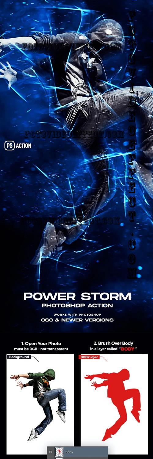 Power Storm Photoshop Action - 39136945