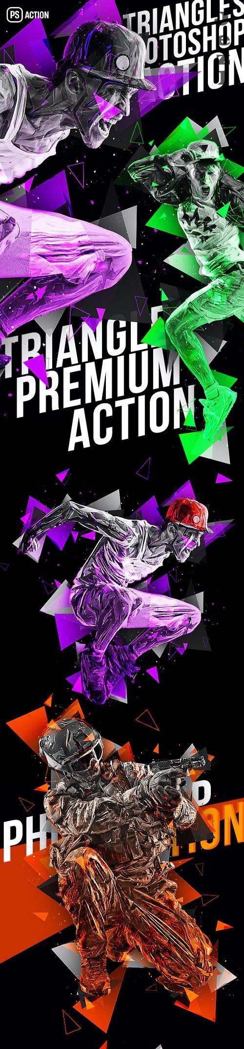 Triangles Photoshop Action - 39171493