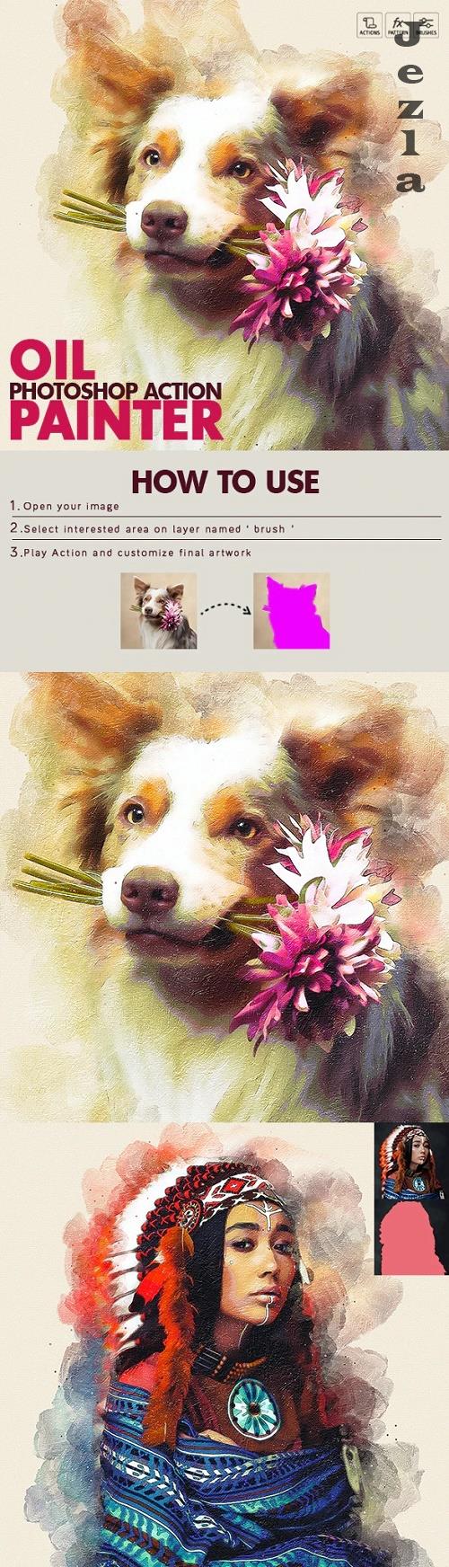 Oil Painter Photoshop Action - 39892467