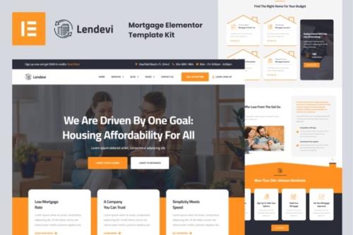 ThemeForest - Lendevi - Mortgage Elementor Template Kit/40035435