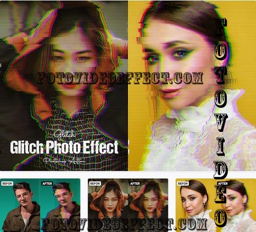 Glitch Effect Photoshop Action - ANL6ZLV