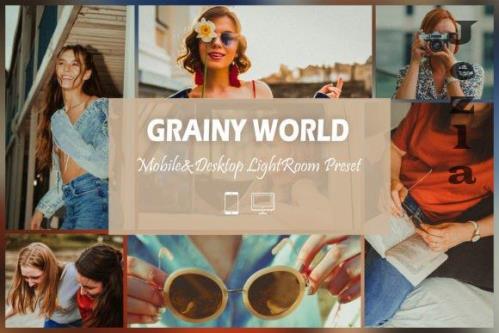 12 Grainy World Mobile & Desktop Lightroom Presets, Vintage  - 2208723