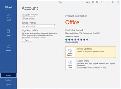 Microsoft Office 2021 LTSC Version 2108 Build 14332.20400 x86/x64  Preactivated