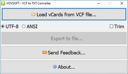 VovSoft VCF to TXT Converter 2.3 Multilingual + Portable
