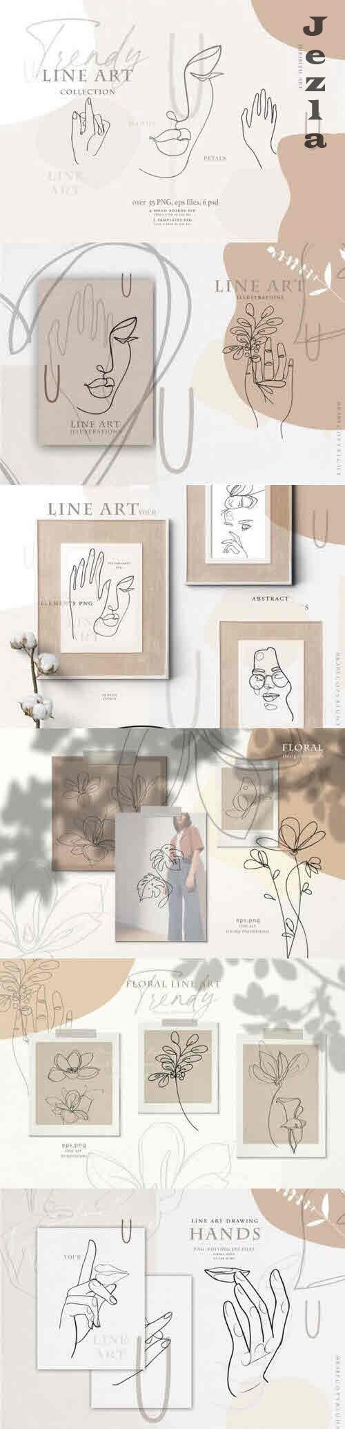Line art collection - 4887939