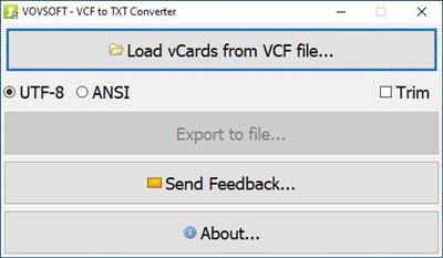 VovSoft VCF to TXT Converter 2.3  Multilingual