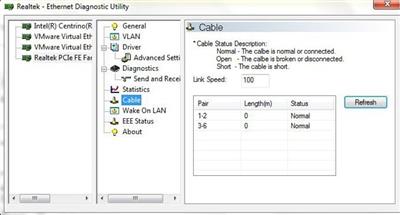 Realtek Ethernet Diagnostic Utility  2.0.7.3