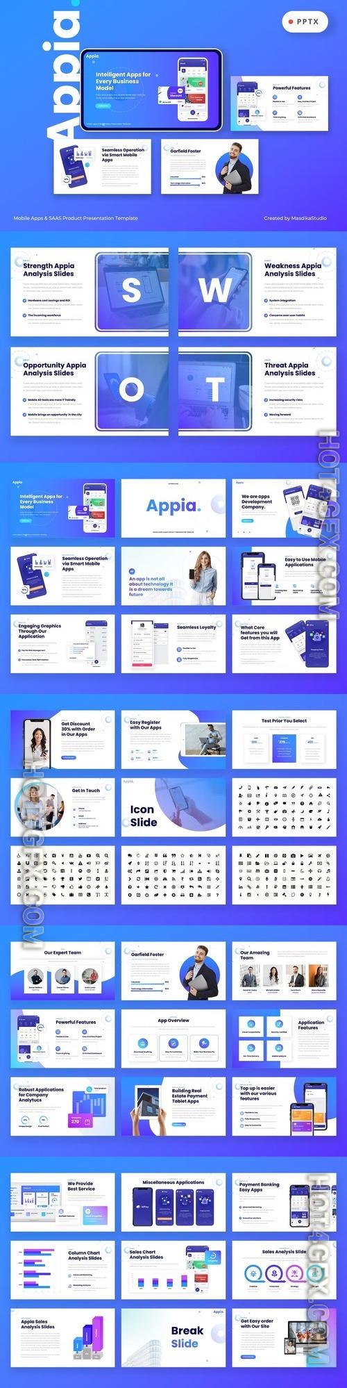 APPIA - Mobile Apps & SAAS Powerpoint Template