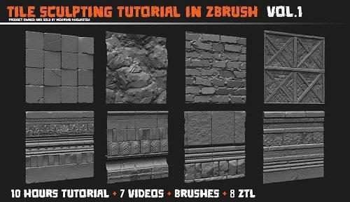 Tile sculpting tutorial in zbrush Vol 01