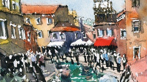 Urban Sketching In Burano Watercolour Line And Wash