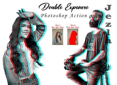 Double Exposure Photoshop Action - 10282976