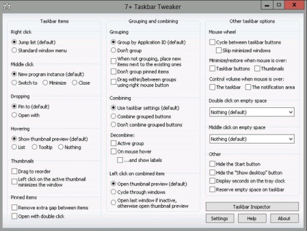 7+ Taskbar Tweaker 5.14 Multilingual