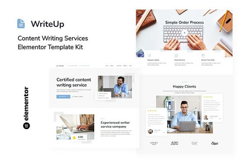ThemeForest - WriteUp - Content Writing Services Elementor Template Kit/40281970