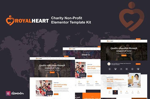 ThemeForest - Royalheart - Nonprofit Charity Elementor Template Kit/35071309