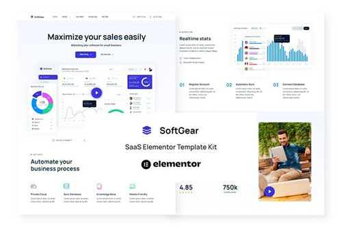 ThemeForest - SoftGear - SaaS Elementor Template Kit/40187252