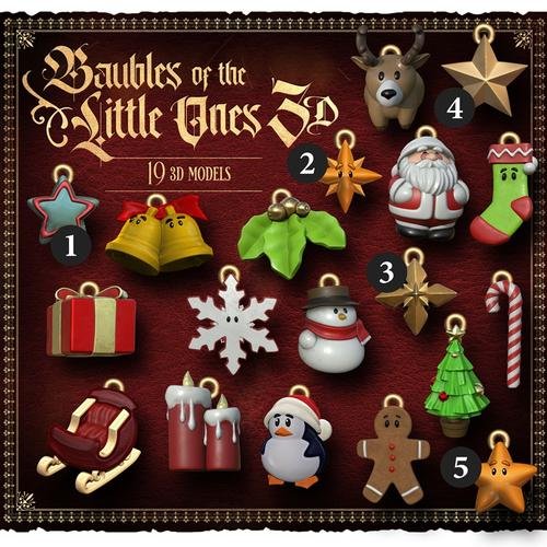 Raging Heroes Xmas - Baubles of the Little Ones 3D 3D Print