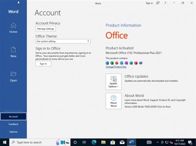 Windows 10 Pro 21H2 Build 19044.2130 With Office 2021 Pro Plus  Multilingual Preactivated October 2022