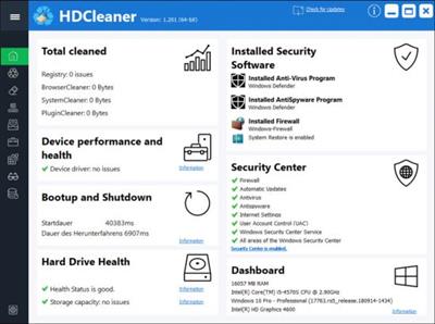HDCleaner 2.035 Multilingual