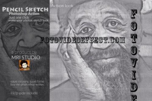 Pencil Sketch Photoshop Action - 497805