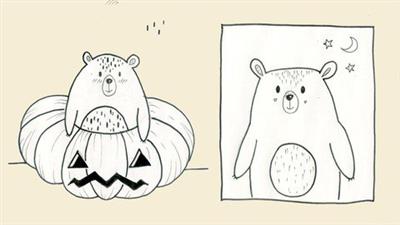 Nursery Woodland Bear Drawing  Course [Easy/Beginnerfriendly]