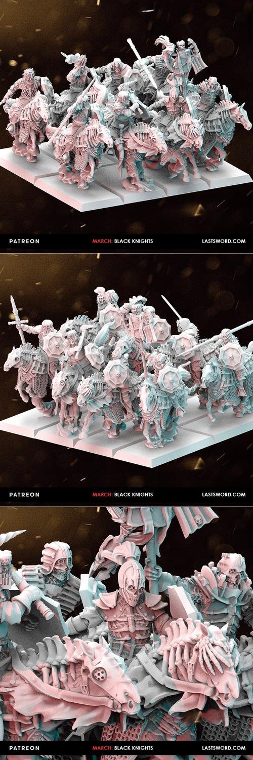 Last Sword Miniatures - Black Knights 3D Print