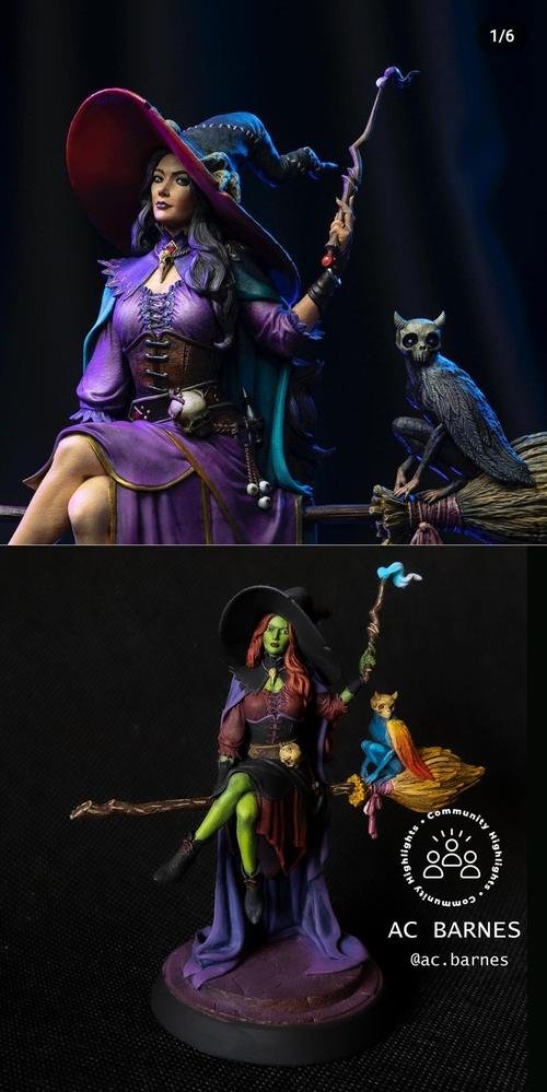 Morgan The Hex Witch and Schrodie 3D Print