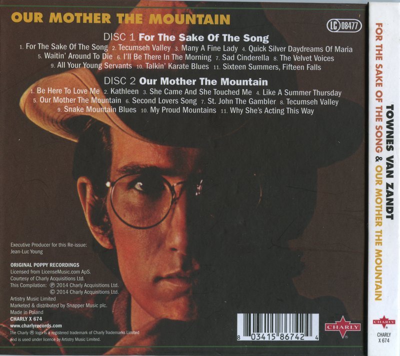 Townes Van Zandt - For The Sake Of The Song / Our Mother The Mountain (1968/69) (2014) 2CD Lossless