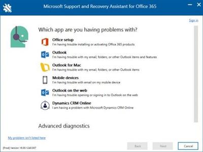 Microsoft Support and Recovery Assistant  17.00.9167.015