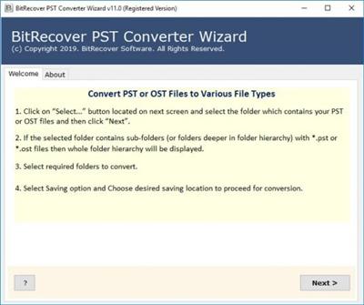 BitRecover PST Converter Wizard 13.7