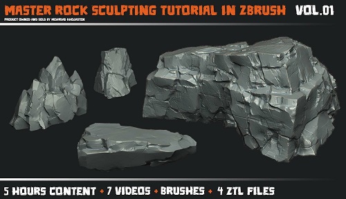 Mastering Rock Sculpting Tutorial in Zbrush Vol 01