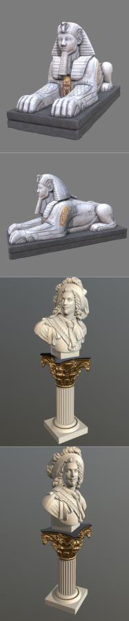 Sphynx and Aristocrat Bust 3D Print