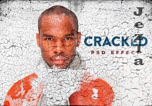 Cracked Painted Texture Mockup - 5860977