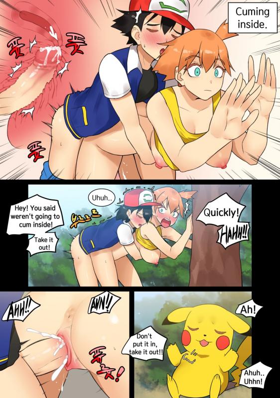 HSD - Ash x Misty (Trip with Pikachu 1- 5) Porn Comic