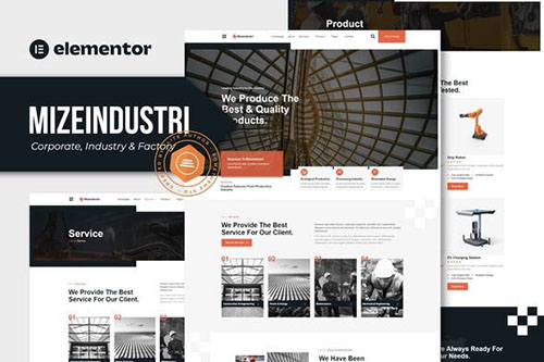 ThemeForest - Mizeindustri - Corporate, Industry & Factory Elementor Template Kit/40307921