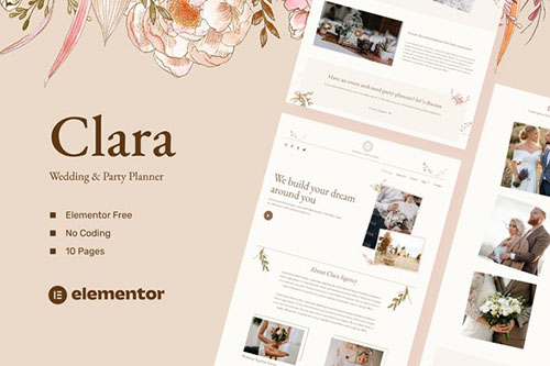 ThemeForest - Clara - Wedding & Party Planner Template Kits/40384350