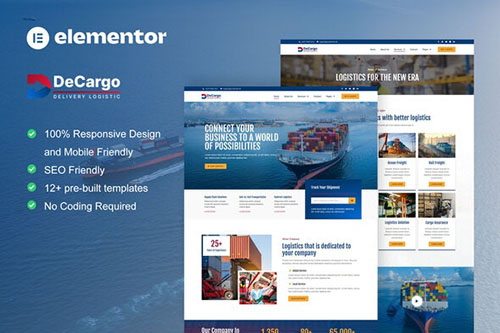 ThemeForest - DeCargo - Logistics & Transportation Services Elementor Template Kit/40334798