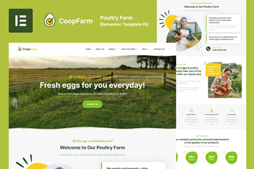 ThemeForest - CoopFarm - Poultry Farm Elementor Pro Template Kit/40209802