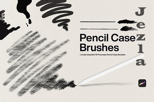 10 Pencil Case Brushes Procreate - 10314503