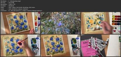Chicory Flowers For  Beginners: Watercolor + Gouache 39c63d97017bcd2e9181259738c3ec24