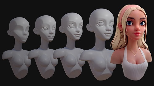 How to Sculpt and Retopologize a Stylized Head in Blender