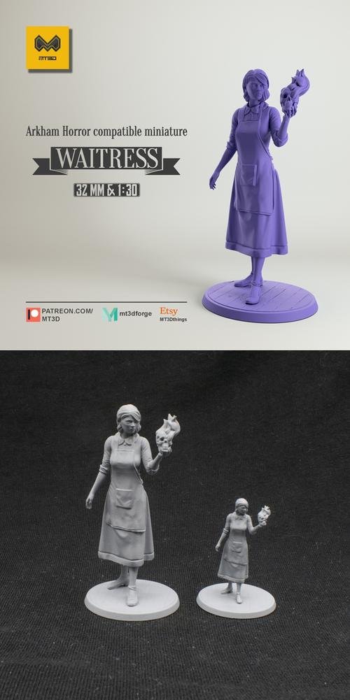 MT3D Forge - Waitress 3D Print